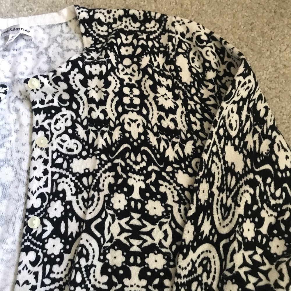 Cream and black patterned cardigan